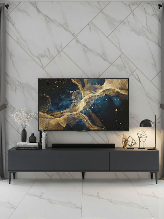 Black TV Stand L180xD30xH41cm