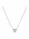 Necklace With Heart Design In 14K White Gold 52IL7389