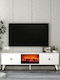 TV-Ständer Weiße Schwarze M150xT30xH46cm