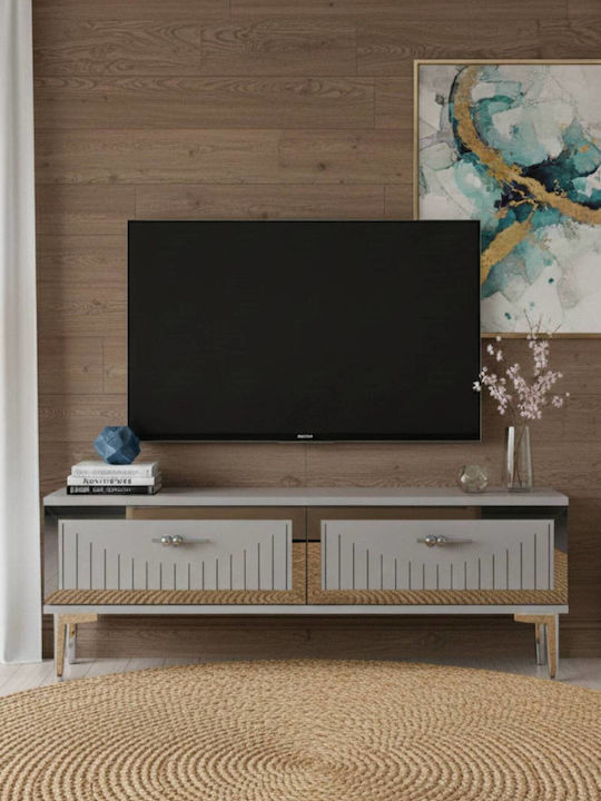 Έπιπλο Τηλεόρασης Χρυσό Μ120xΠ30xΥ41cm