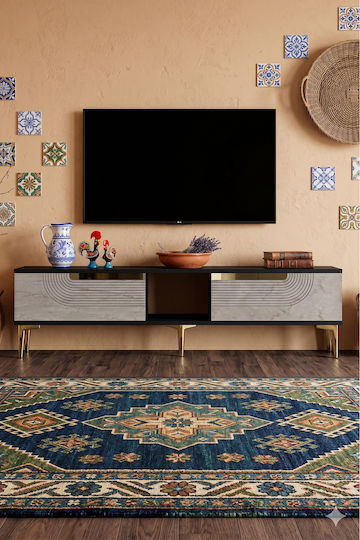 Έπιπλο TV Επιδαπέδιο Travertine 150x30x41εκ. Έπιπλο TV Επιδαπέδιο Travertine 150x30x41εκ.