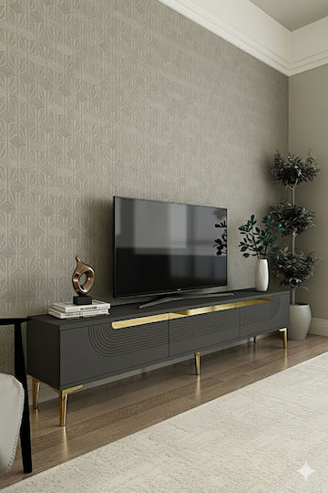 Gold TV Stand L180xD30xH41cm