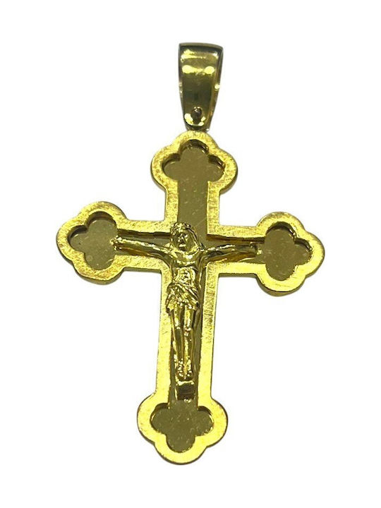 Männlicher Kreuz aus Vergoldetem Silber ohne Kette