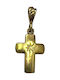 Men's Cross Made of Gold Plated Silver Without Chain