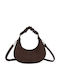 Gallantry Women Hobo Handbag Ruched Handle Elegant Shoulder Strap Dark Brown