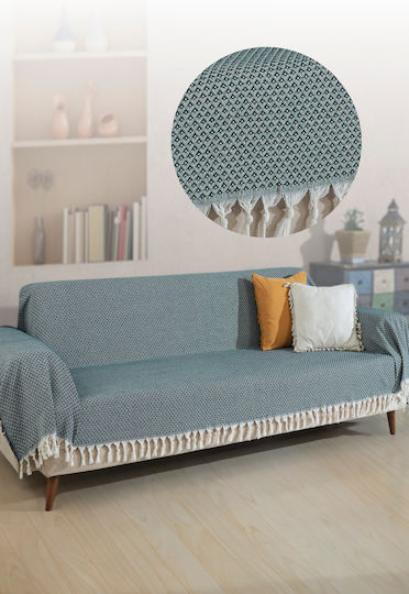 SteweHome Ριχτάρι Τριθέσιου Καναπέ 180x300εκ. Πράσινο