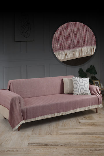 SteweHome Τριθέσιου Καναπέ Π180xΜ300cm Μπορντό