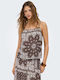 Women's Sleeveless Brown Blouse