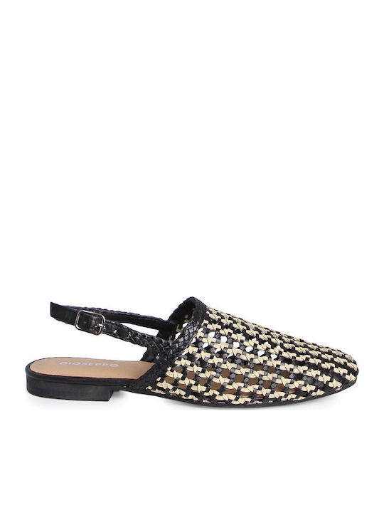 Gioseppo Leather Women's Flat Sandals Black
