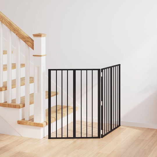vidaXL Metal Dog Door in Black Colour 60 x 80 x 80 cm