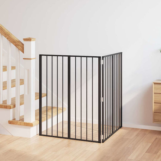 vidaXL Metal Dog Door in Black Colour 80 x 100 x 100 cm