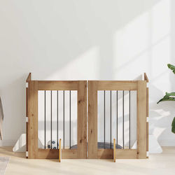 vidaXL Wooden Dog Divider with 4 Panels 241x34x...