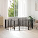 vidaXL Dog Park Made of Metal in Black Colour 60 x 60 x 60 cm