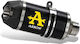 Arrow Exhaust Aluminium Dark Indy Race Evo Carbon End Cap Yamaha Tenere 700 '25-'26 72661akn.alum Dark
