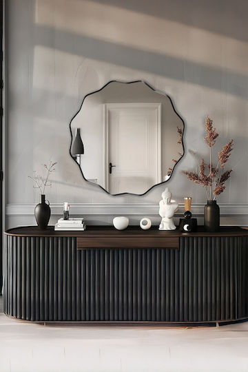 SteweHome Oglindă de Baie din Metal 60x60cm Neagră