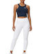 Damen Sport Crop-Top Blau