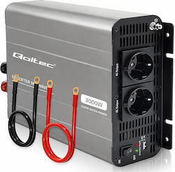 Qoltec Invertoare De Tensiune Ms Wave 12v 230v 1500/3000w Usb Compatibil Lifepo4 Gel Agm