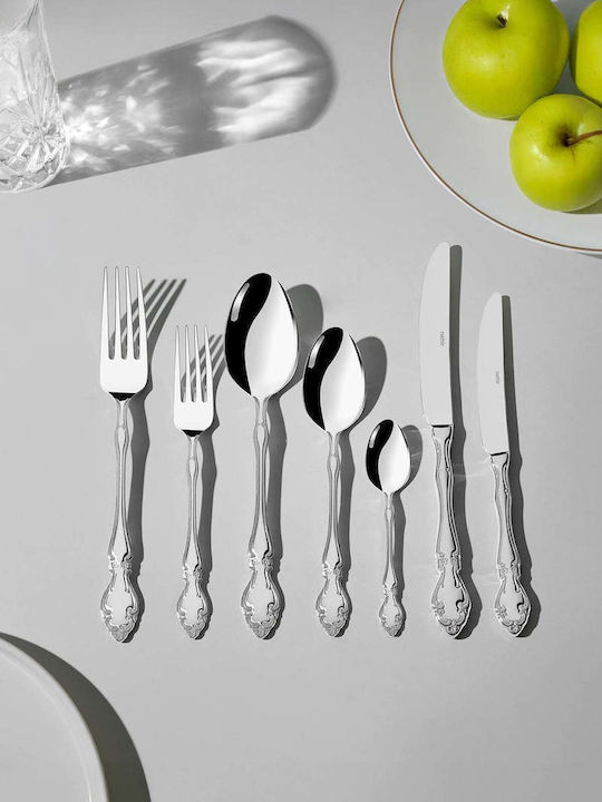 SteweHome Cutlery Set Stainless Steel Gray 84 Pieces