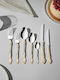 SteweHome Cutlery Set Stainless Steel Gold 89 Pieces