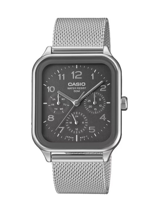 Casio Men's Watch 34mm Battery with Silver Meta...