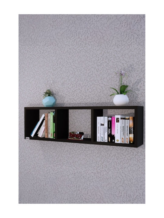 Wandregal Schwarz 90x17x21,5cm