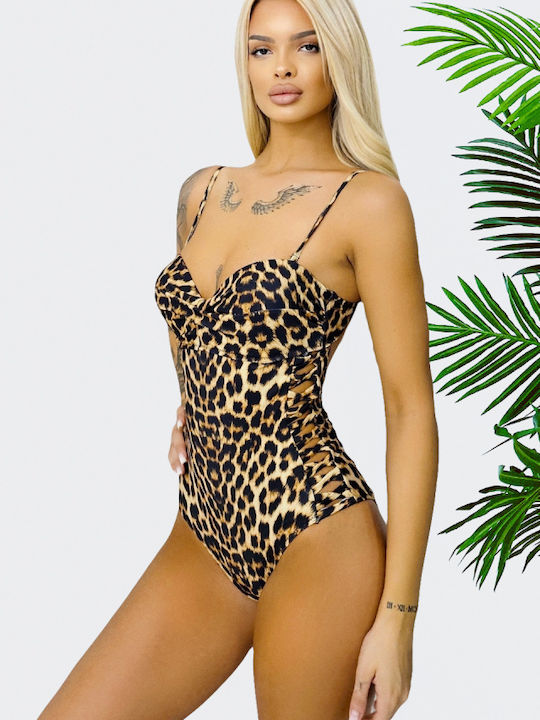 Costum De Baie Întreg Animal Print Leopard Animal Print