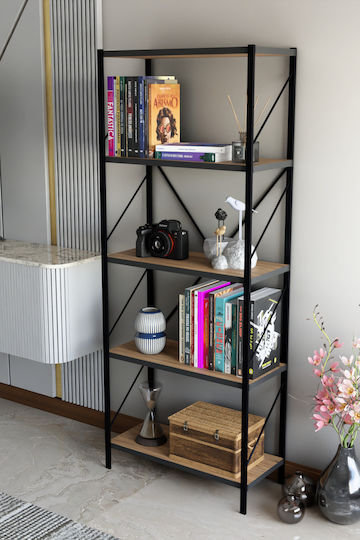 Bücherregal Braun 60x25x150cm