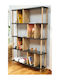 Gray Bookcase 90x20x137cm