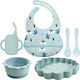 Queen Mother Feeding Set Knights Silicone with ...
