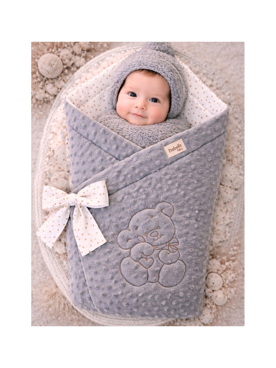 SteweHome Nursery Swaddling Gray Blanket with Animal 85x85cm