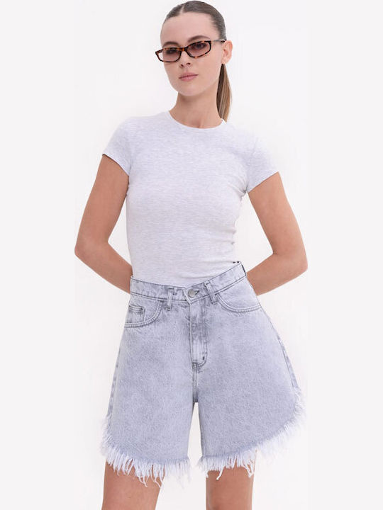Γυναικεία Βερμούδα Τζιν Platinum Grey