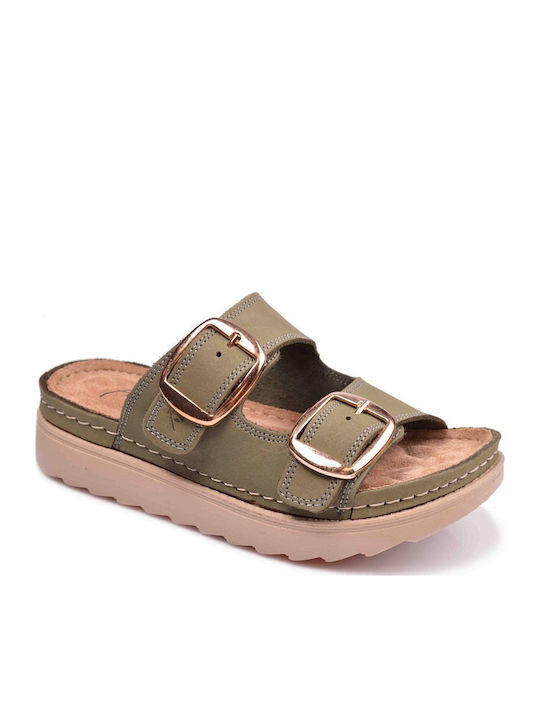 Apostolidis Shoes Platforme Dama Tip Slip On Verzi