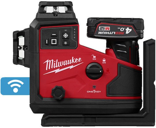 Milwaukee M12 A3PLO-401C MW Περιστροφικό Αλφάδι Laser Πράσινης Δέσμης
