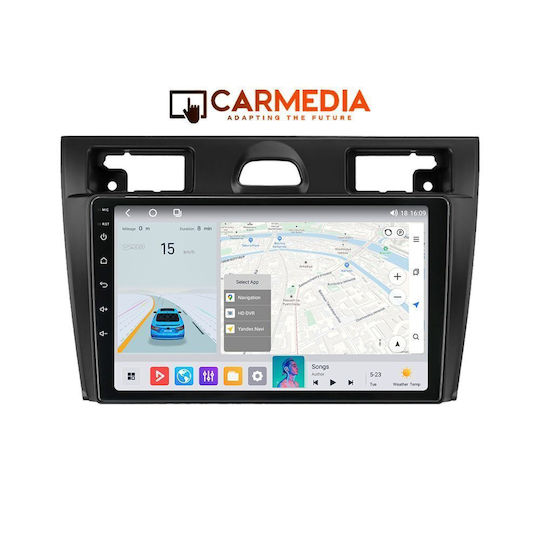 Carmedia Ηχοσύστημα Αυτοκινήτου για Ford Fiesta 2005-2008 (Bluetooth/USB/WiFi/GPS/Apple-Carplay/Android-Auto) με Οθόνη Αφής 9"