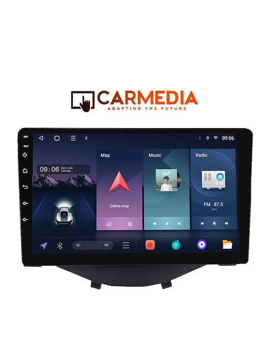 Carmedia Car Audio System for Peugeot 108 Toyota Aygo Citroen C1 2014 Bluetooth USB WiFi GPS Apple CarPlay Android Auto with 9" Touch Screen