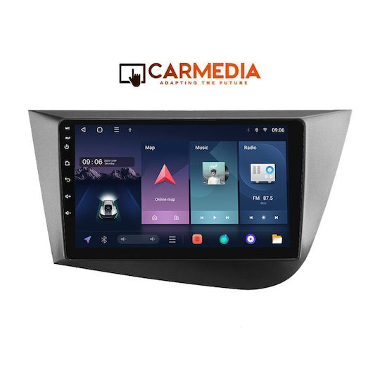Carmedia Ηχοσύστημα Αυτοκινήτου για Seat Leon 2005-2012 (Bluetooth/USB/WiFi/GPS/Apple-Carplay/Android-Auto) με Οθόνη Αφής 9"