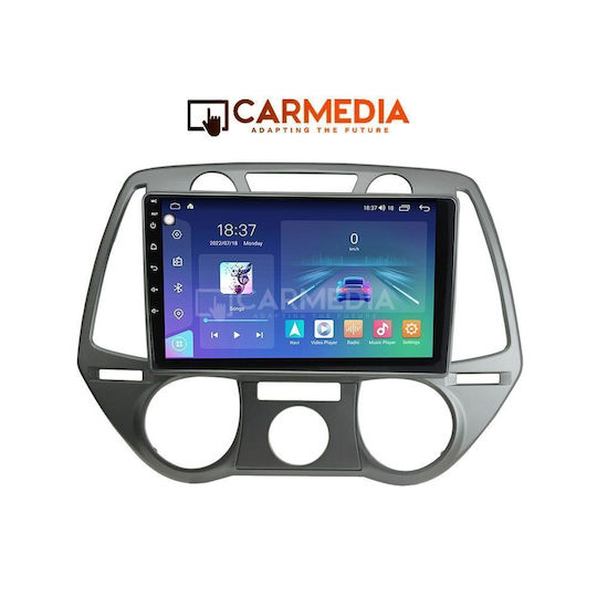 Carmedia Ηχοσύστημα Αυτοκινήτου για Hyundai i20 2008-2012 (Bluetooth/USB/WiFi/GPS/Apple-Carplay/Android-Auto) με Οθόνη Αφής 9"