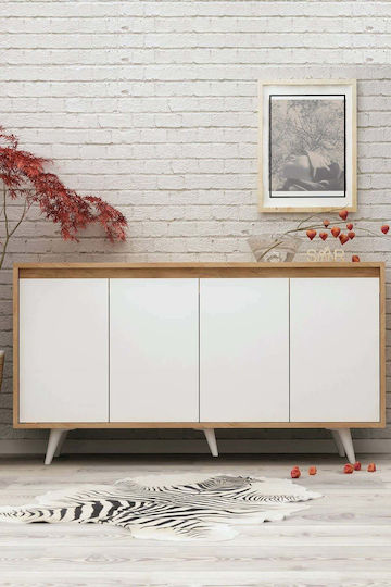 SteweHome Sideboard Holz 140x40x85,6cm Gold