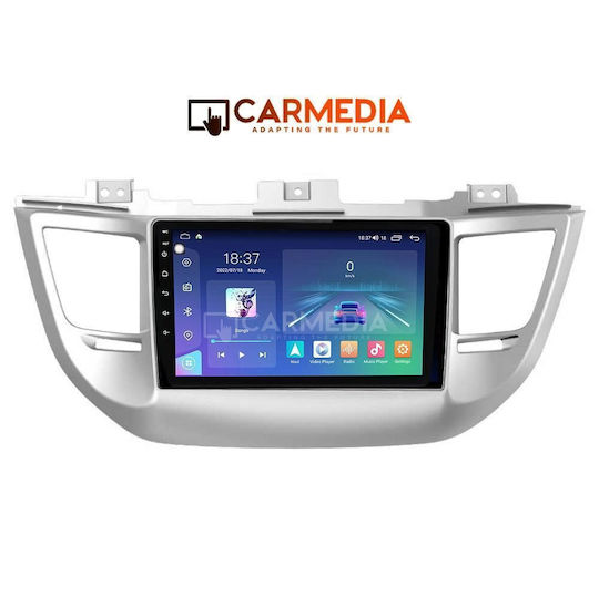Carmedia Ηχοσύστημα Αυτοκινήτου για Hyundai Tucson 2015-2019 (Bluetooth/USB/WiFi/GPS/Apple-Carplay/Android-Auto) με Οθόνη Αφής 9"