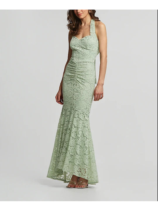 Lynne Maxi Dress for Wedding Christening with Lace Mint