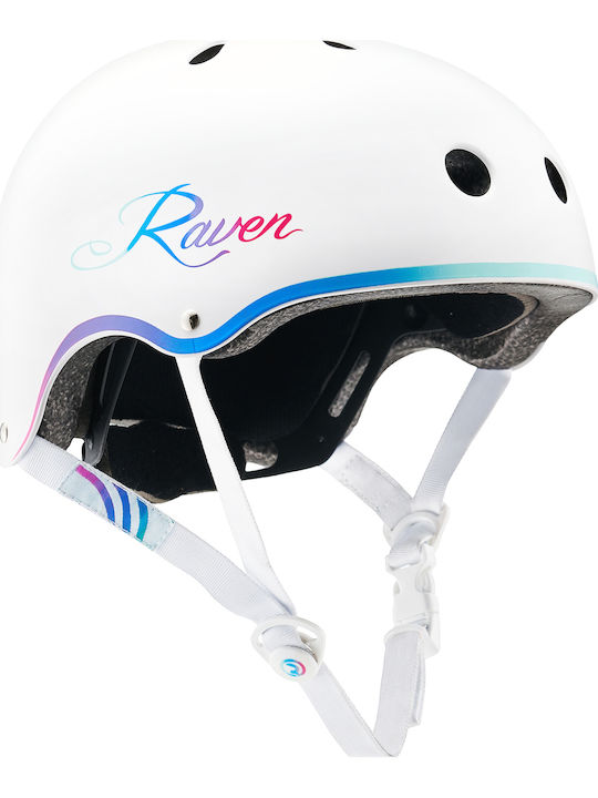 Raven Kids Bike and Scooter BMX Helmet White