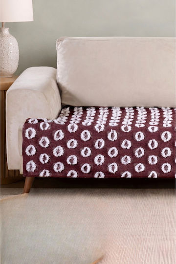 SteweHome Armchair Throw P100xL200cm Burgundy SteweHome Armchair Throw P100xL200cm Burgundy