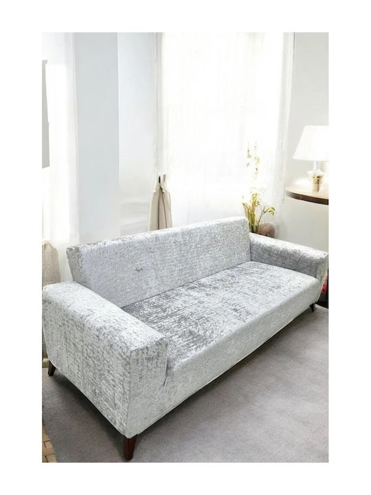 SteweHome Ριχτάρι Διθέσιου Καναπέ Βελουτέ 180x230εκ. Γκρι
