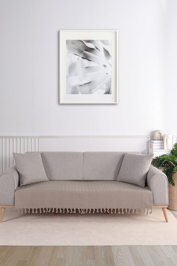 SteweHome Ριχτάρι Πολυθρόνας 100x200εκ. Μπεζ