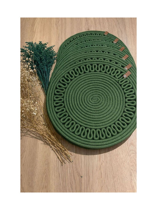 SteweHome Σουπλά Ψάθινο Πράσινο 33x33cm 6τμχ SteweHome Σουπλά Ψάθινο Πράσινο 33x33cm 6τμχ