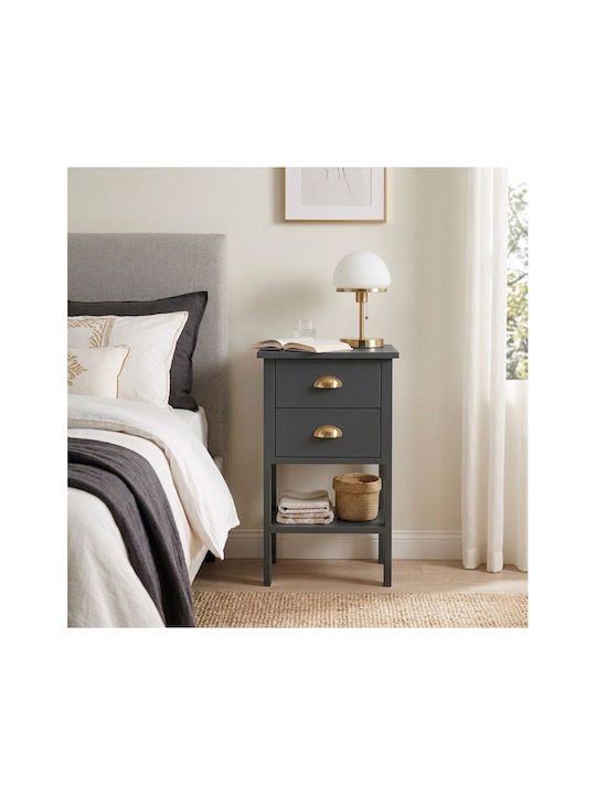 Wooden Gold Bedside Table 40x35x70cm