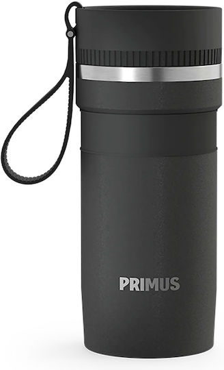 Primus Handled Tumbler Θερμός Ανοξείδωτο 350ml Γκρι με Καλαμάκι και Λαβή