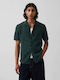 Short Sleeve Cotton Shirt Deep Hunter Green