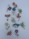Decorative Flower Pins Colorful 12 Designs 5.5cm Height Set of 12 Pieces