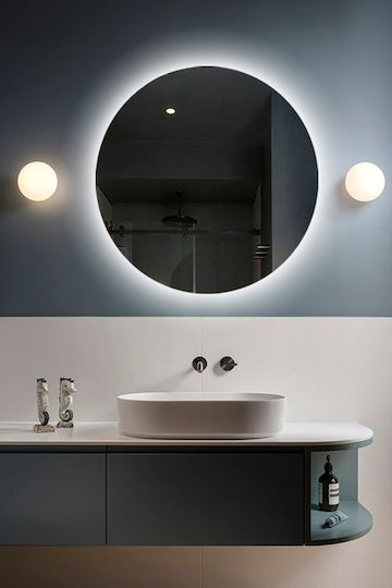 SteweHome STE-009830-V25659-129559 Wandspiegel Oval Weiß mit LED Beleuchtung 60x60cm SteweHome STE-009830-V25659-129559 Wandspiegel Oval Weiß mit LED Beleuchtung 60x60cm